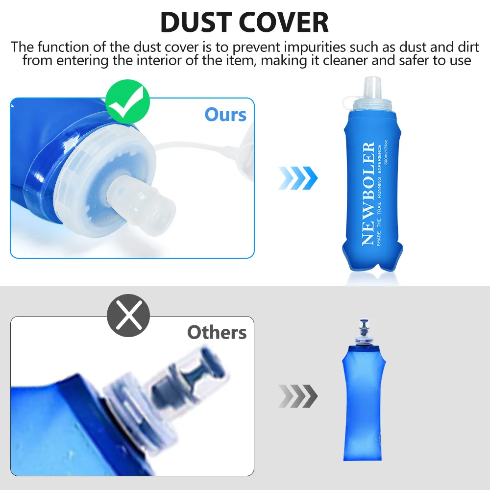 NEWBOLER 300/500 مللي زجاجة ما - مراجعة Water Bag Collapsible وسعره