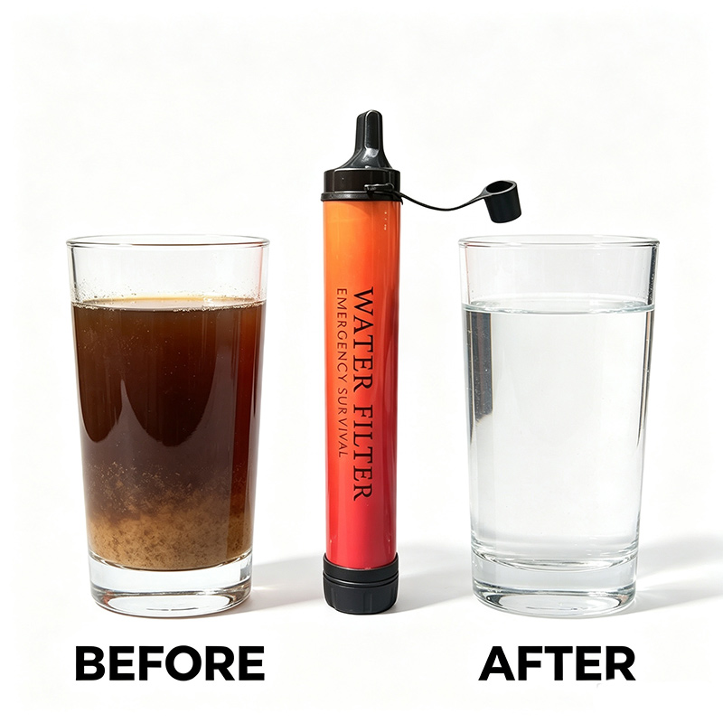 فلتر مياه صغير محمول للاستخدام - مراجعة Water Purification Straw وسعره